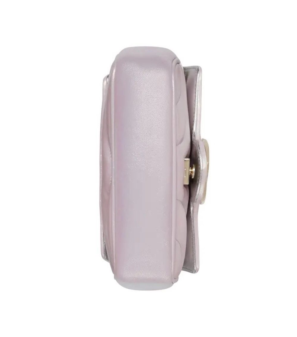 1:1 Replica GG MARMONT SUPER MINI BAG P Pink iridescent matelassé chevron leather Exclusive For Women ‎476433 AAC2U 5826