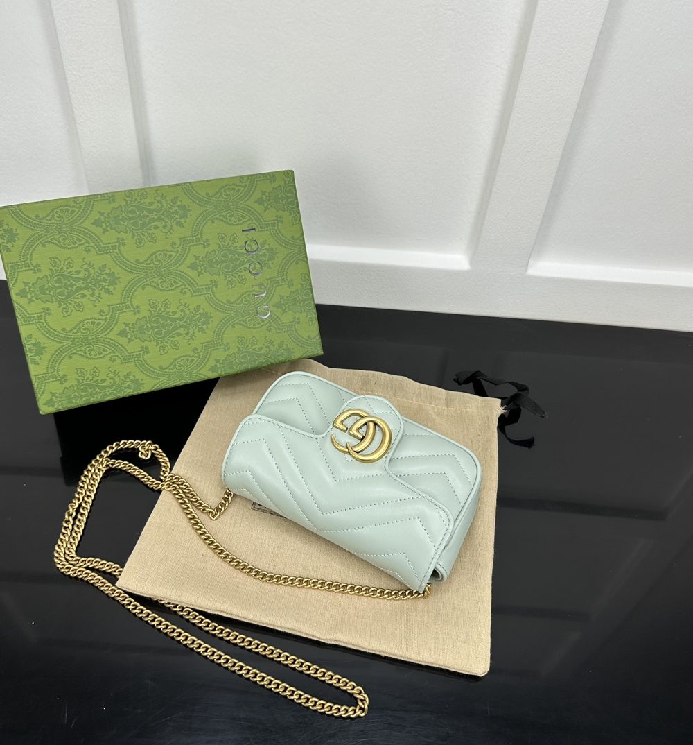 1:1 Replica GG MARMONT SUPER MINI BAG P Turquoise Exclusive For Women 476433