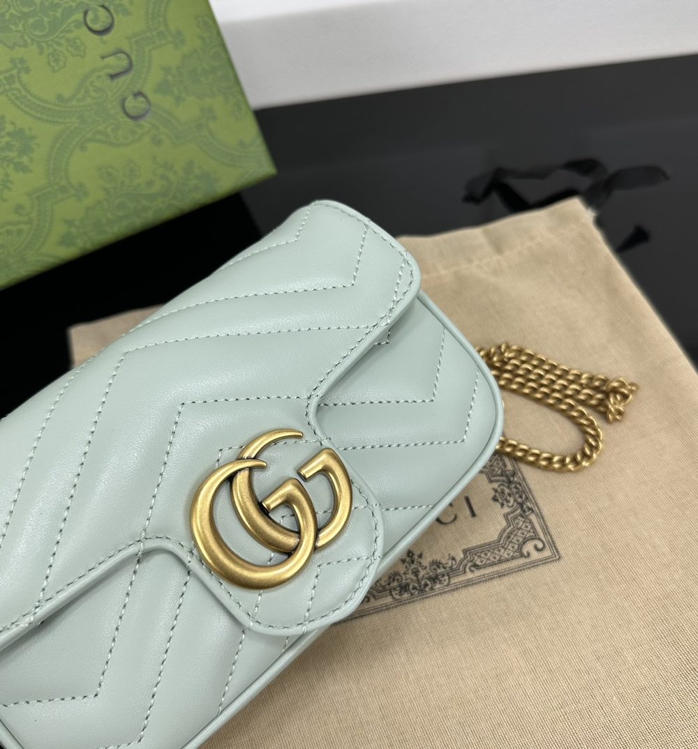 1:1 Replica GG MARMONT SUPER MINI BAG P Turquoise Exclusive For Women 476433