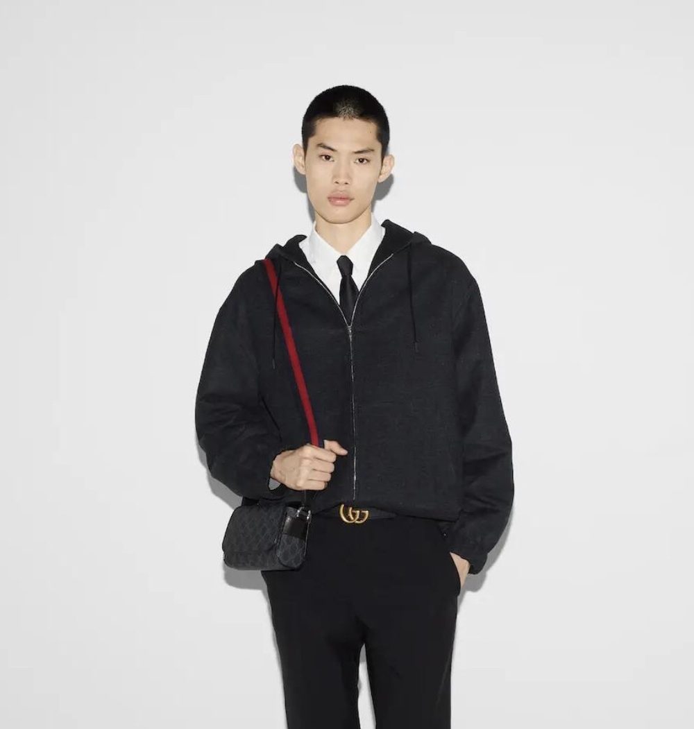 1:1 Replica GG SUPER MINI BAG P Black GG Supreme canvas Exclusive For Men 791741 FADJA 1042