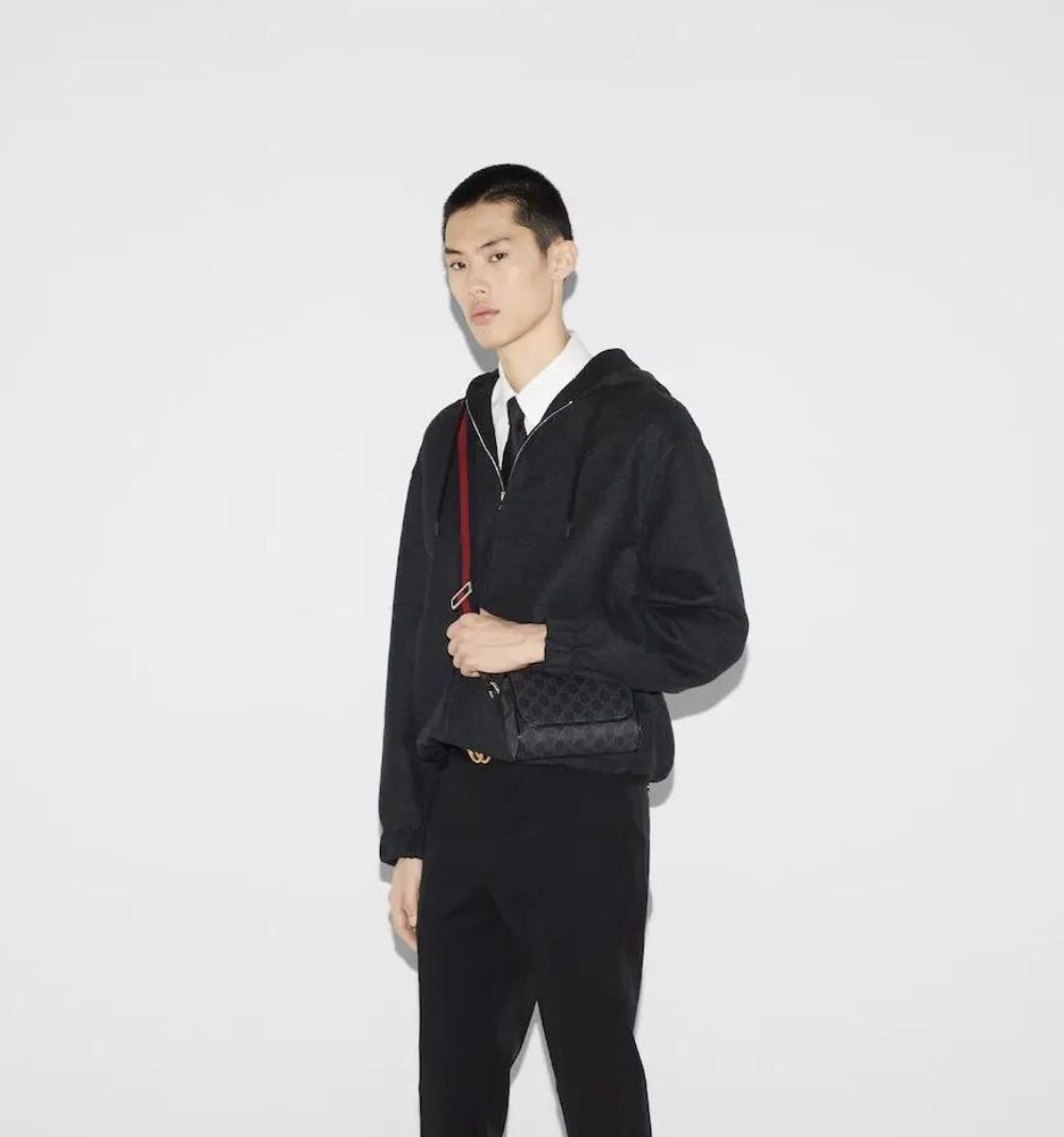 1:1 Replica GG SUPER MINI BAG P Black GG Supreme canvas Exclusive For Men 791741 FADJA 1042