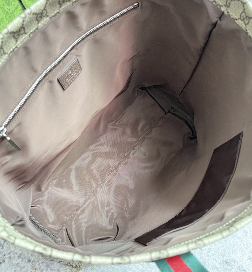 1:1 Replica GG TENDER MEDIUM TOTE BAG P Beige and ebony GG Supreme Tender canvas Exclusive For Women 763287 FACHL 8844