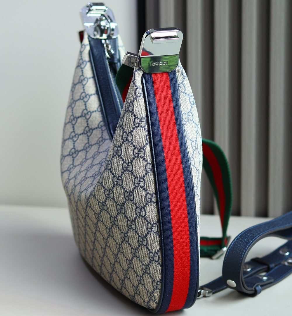 1:1 Replica GUCCI ATTACH MEDIUM SHOULDER BAG P BLUE GG Supreme canvas Exclusive For Women
