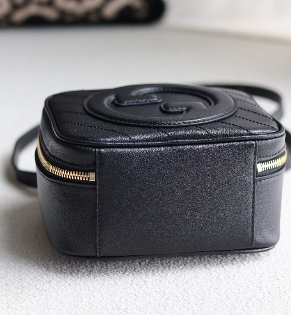 1:1 Replica GUCCI BLONDIE TOP HANDLE BAG P BLACK LEATHER Exclusive For Women 744434 1IV0G 1000