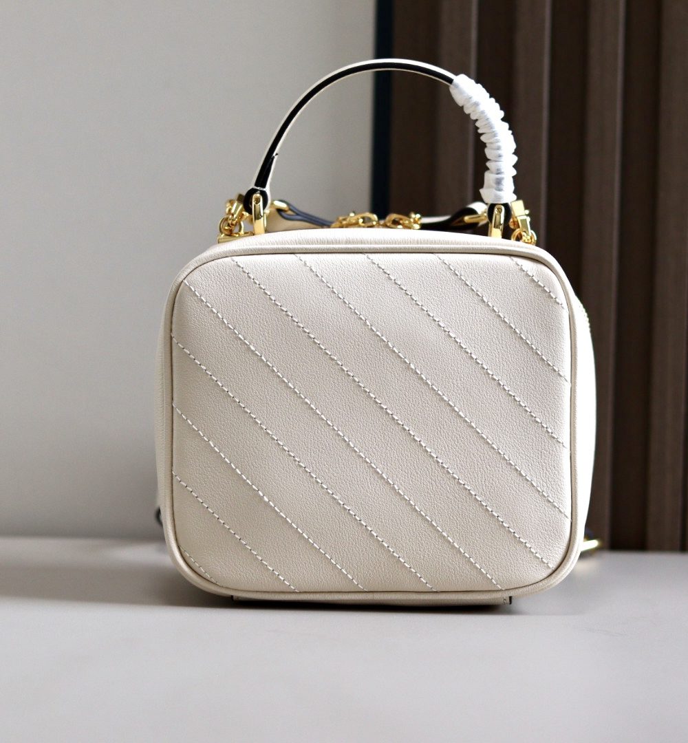 1:1 Replica GUCCI BLONDIE TOP HANDLE BAG P White leather Exclusive For Women 744434 1IV0G 9022