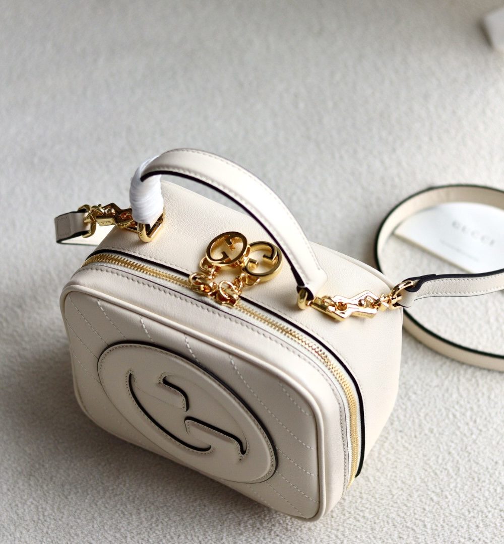 1:1 Replica GUCCI BLONDIE TOP HANDLE BAG P White leather Exclusive For Women 744434 1IV0G 9022
