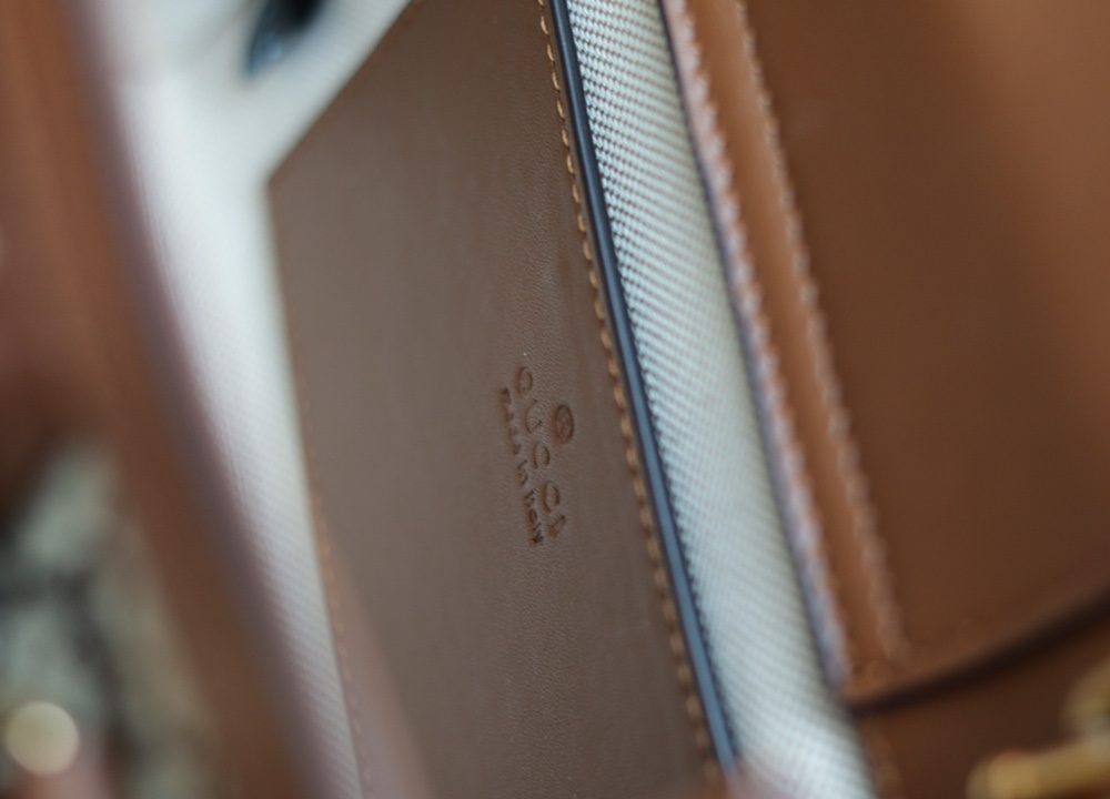 1:1 Replica GUCCI DIANA MINI TOTE BAG P Camel and ebony GG canvas with crystals Exclusive For Women ‎707449 21HRG 2687