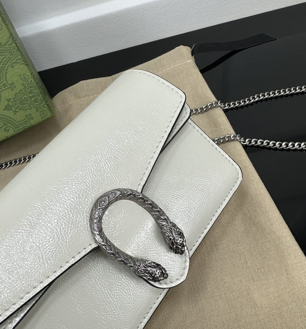 1:1 Replica GUCCI DIONYSUS SUPER MINI BAG P Light grey patent leather Exclusive For Women 795368 0AAA6 1712