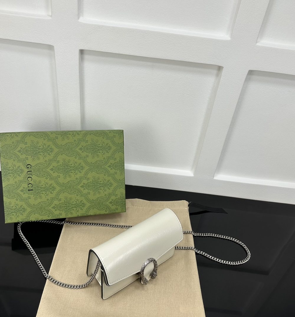 1:1 Replica GUCCI DIONYSUS SUPER MINI BAG P Light grey patent leather Exclusive For Women 795368 0AAA6 1712