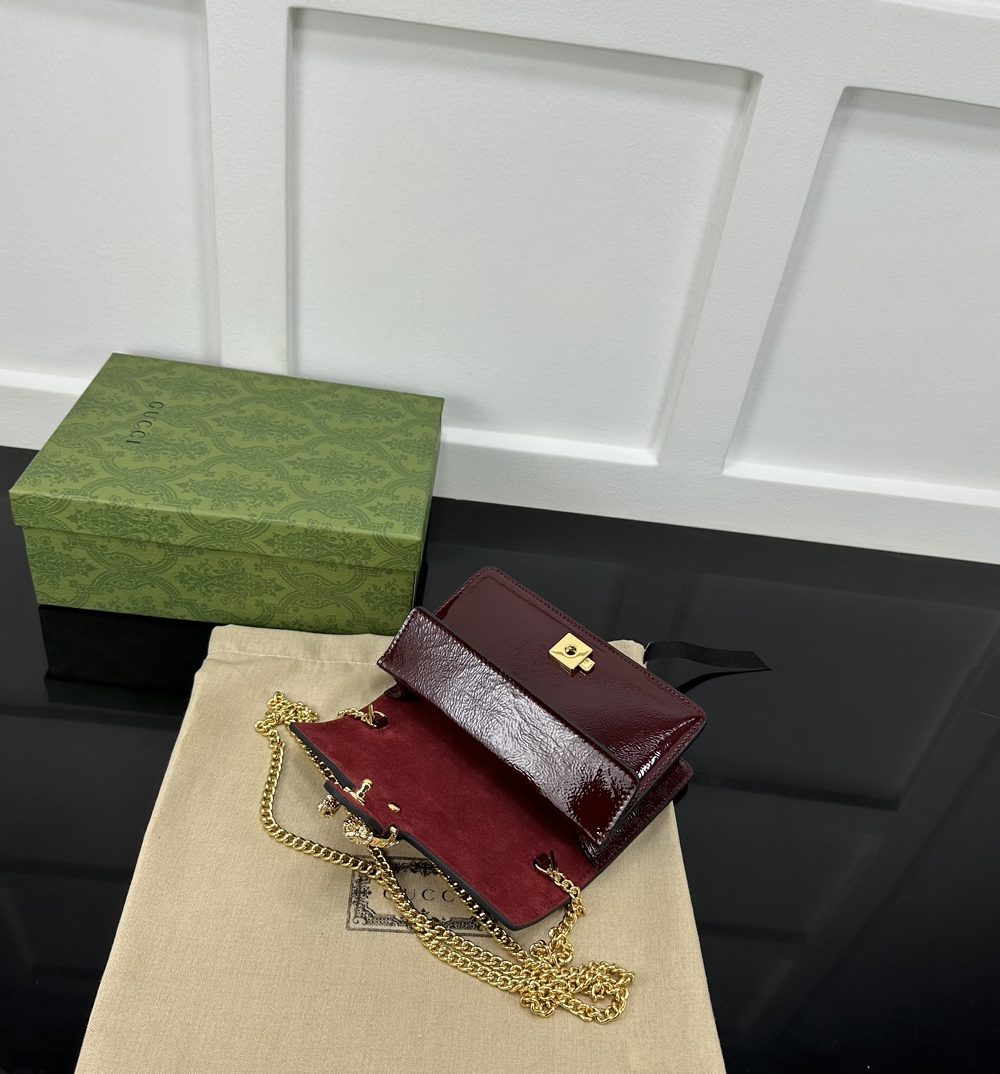 1:1 Replica GUCCI DIONYSUS SUPER MINI BAG P Red patent leather Exclusive For Women 795368 0AAA8 6207
