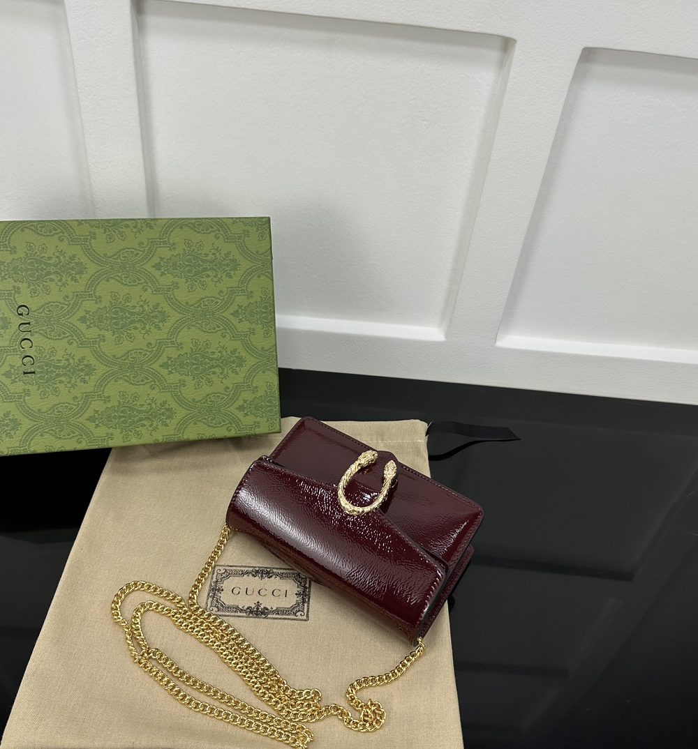 1:1 Replica GUCCI DIONYSUS SUPER MINI BAG P Red patent leather Exclusive For Women 795368 0AAA8 6207