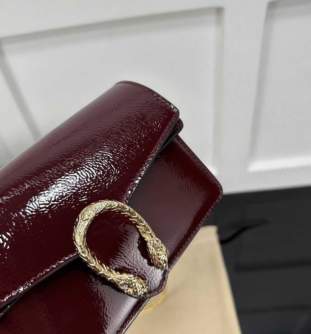 1:1 Replica GUCCI DIONYSUS SUPER MINI BAG P Red patent leather Exclusive For Women 795368 0AAA8 6207