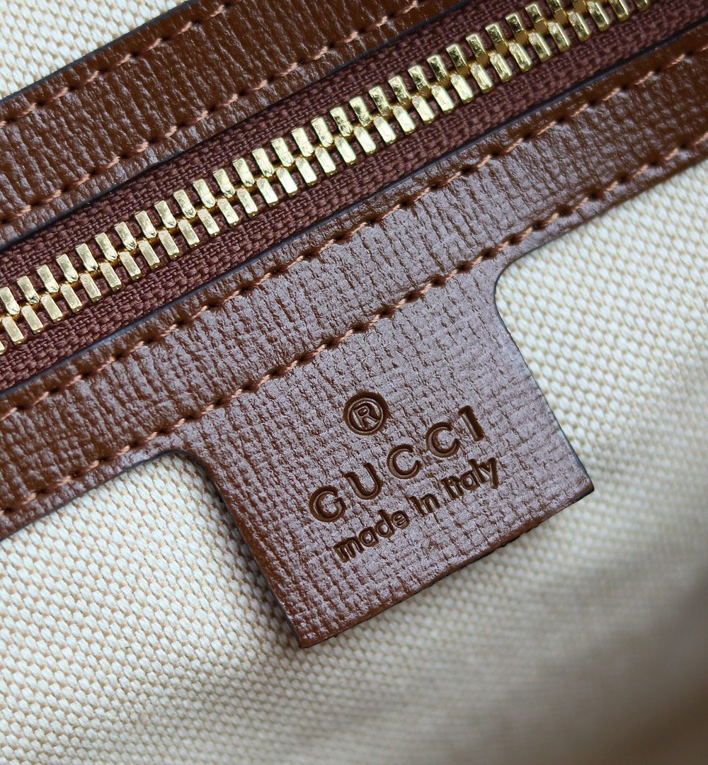 1:1 Replica GUCCI HORSEBIT 1955 SMALL TOP HANDLE BAG P Beige/ebony GG Supreme canvas, and brown leather trims Exclusive For Women 621220 92TCG 8563