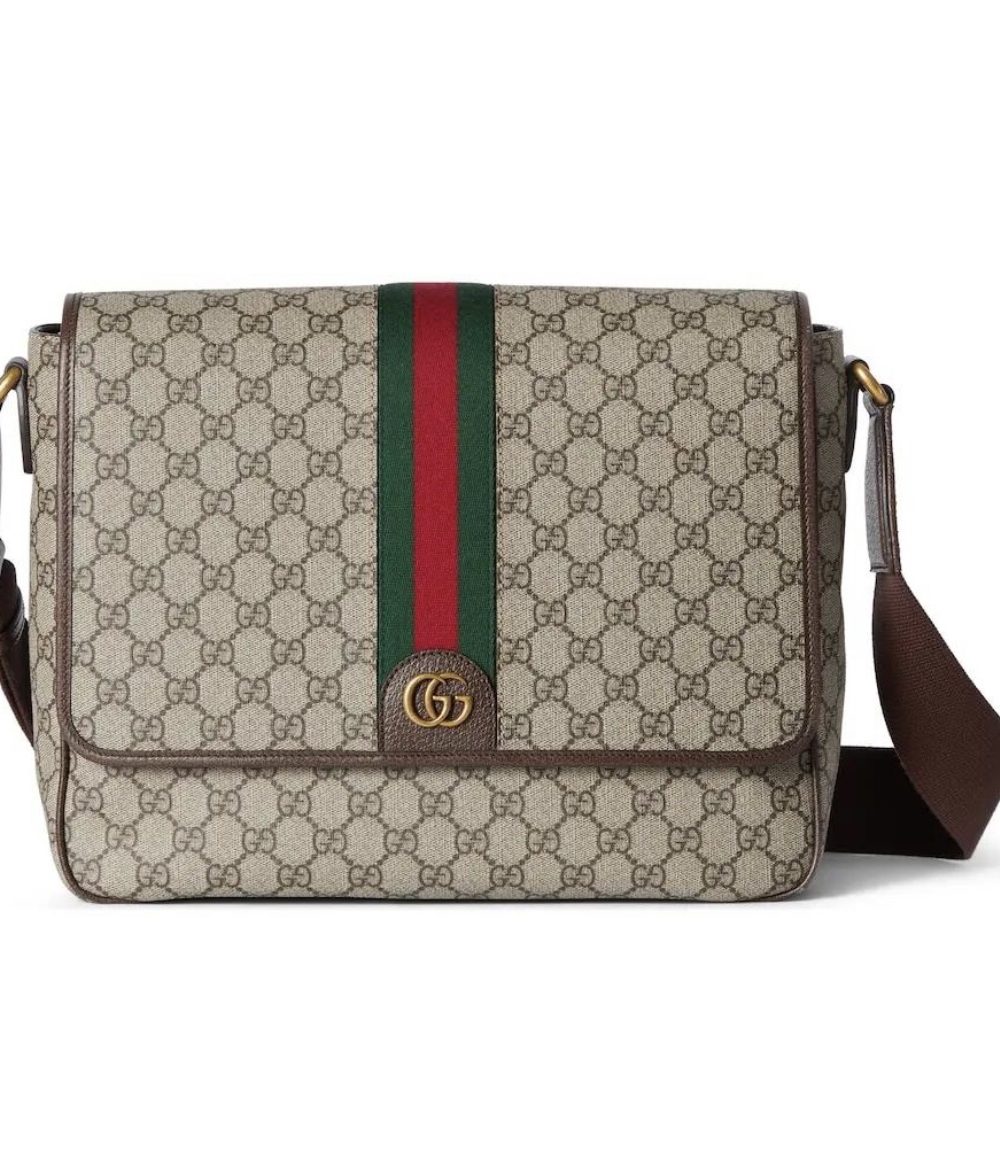 1:1 Replica GUCCI OPHIDIA GG LARGE CROSSBODY BAG P Beige and ebony GG Supreme canvas Exclusive For Women 792119 FACJQ 9741