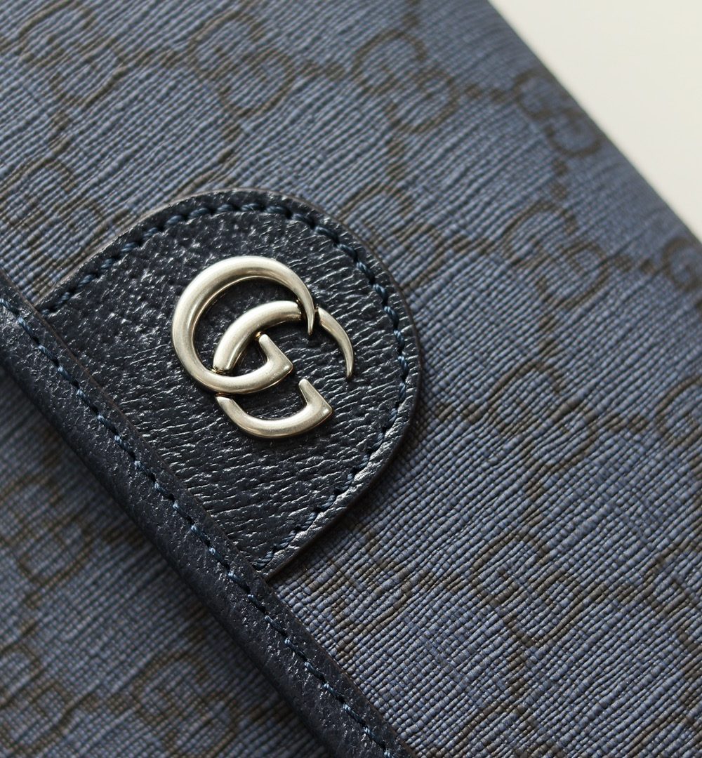 1:1 Replica GUCCI OPHIDIA GG SMALL BELT BAG P Blue and black GG Supreme canvas Exclusive For Women 752597 2ZGMN 8441