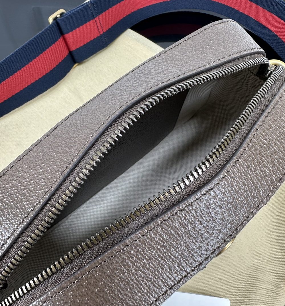 1:1 Replica GUCCI OPHIDIA GG SMALL CROSSBODY BAG P Beige and ebony GG Supreme canvas Exclusive For Women 752591 FACFW 8920