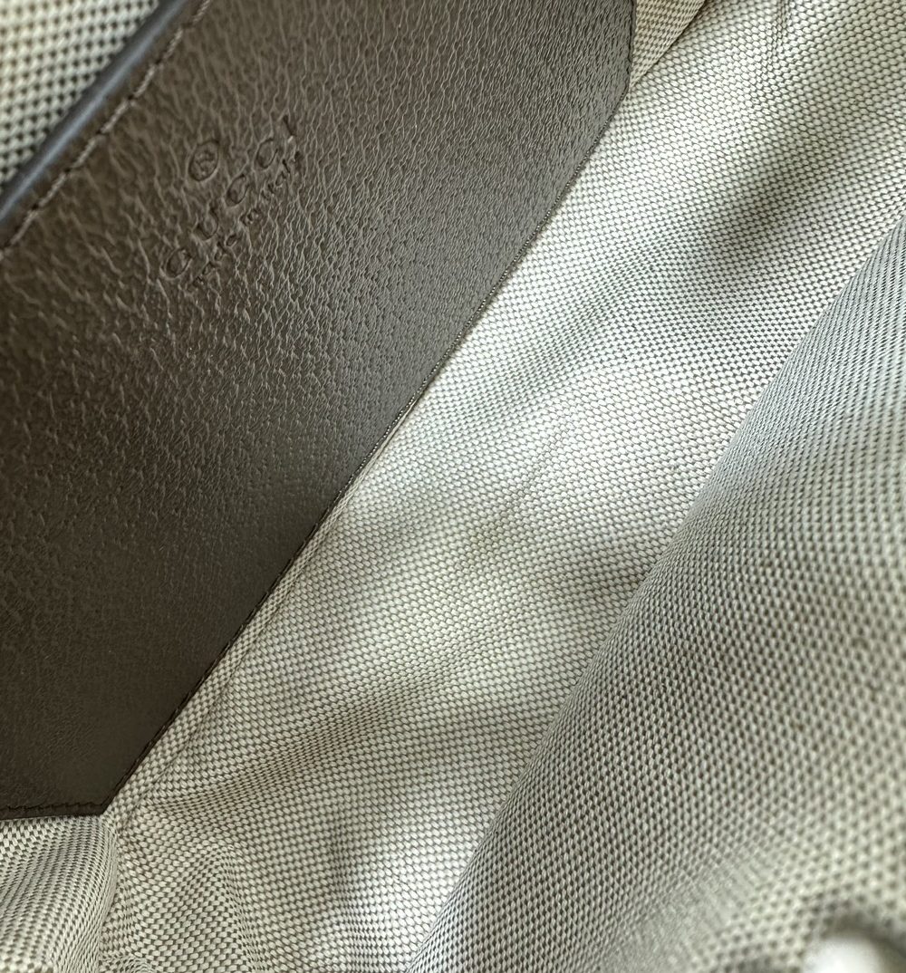 1:1 Replica GUCCI OPHIDIA GG SMALL CROSSBODY BAG P Beige and ebony GG Supreme canvas Exclusive For Women 752591 FACFW 8920