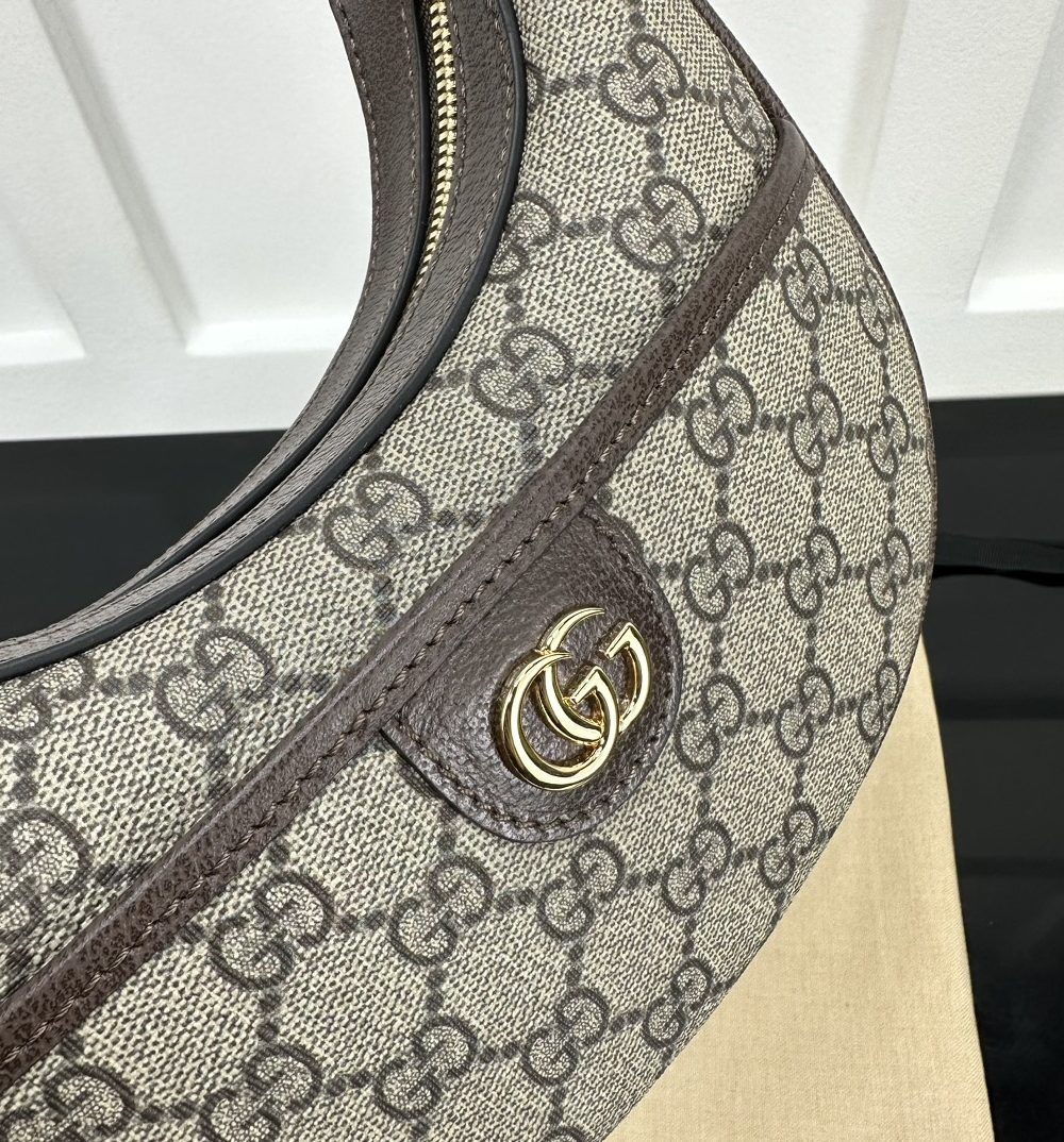 1:1 Replica GUCCI OPHIDIA GG SUPER MINI SHOULDER BAG P Beige and ebony GG Supreme canvas Exclusive For Women 772308 K9GSG 8367