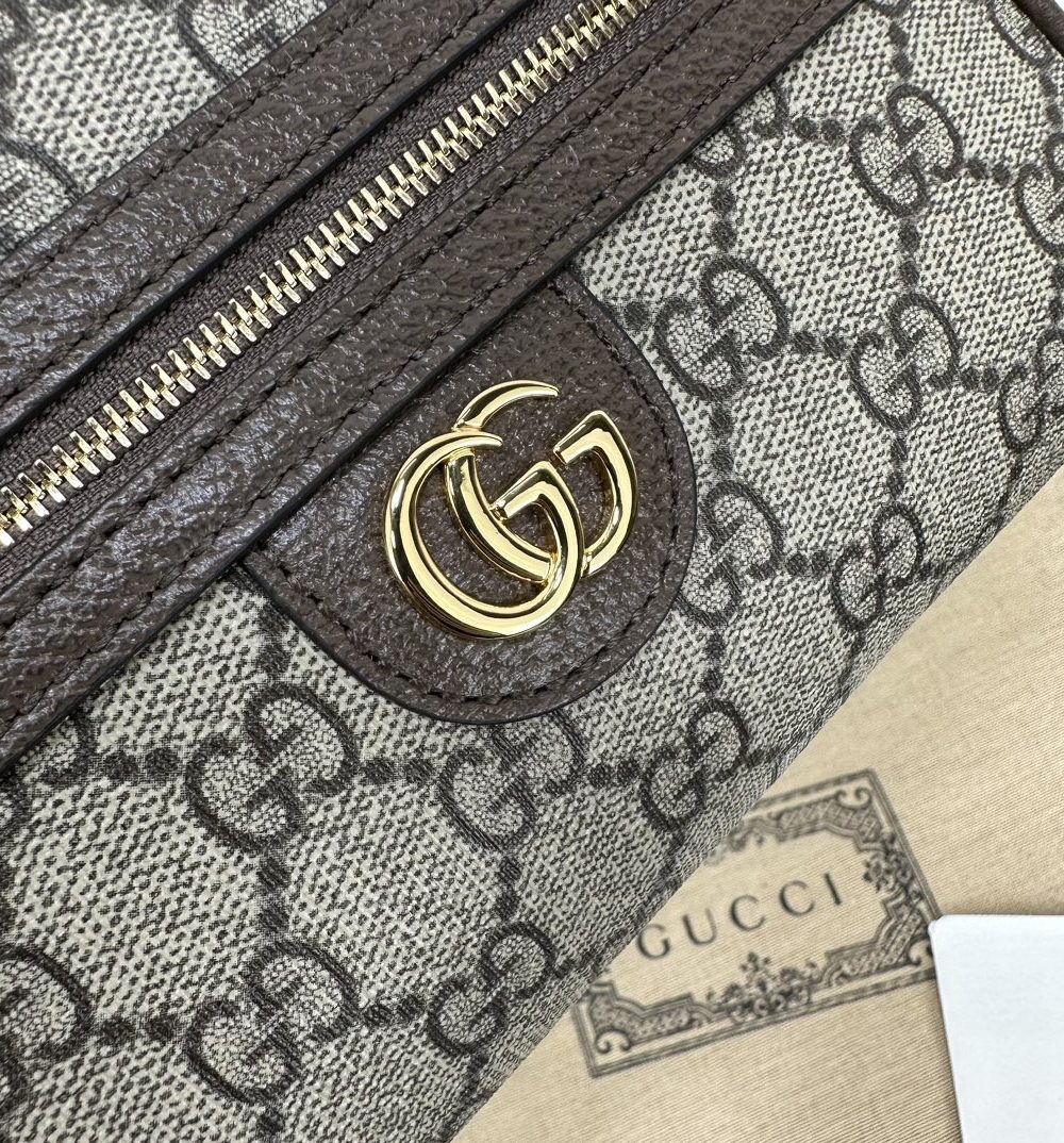 1:1 Replica OPHIDIA GG SUPER MINI SHOULDER BAG P Beige and ebony GG Supreme canvas Exclusive For Women 772311 K9GSG 8367