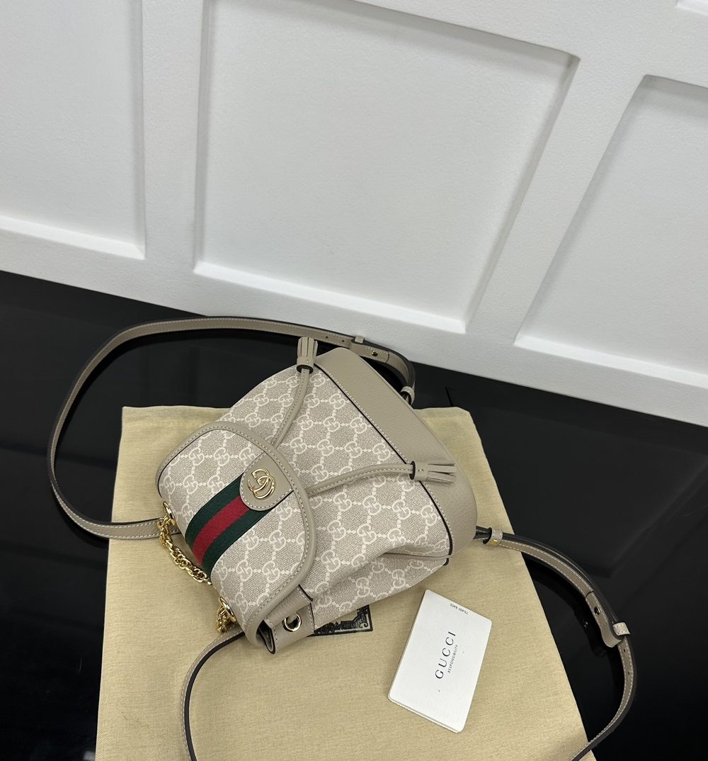 1:1 Replica GUCCI OPHIDIA MINI BACKPACK P grey Exclusive For Women 795221