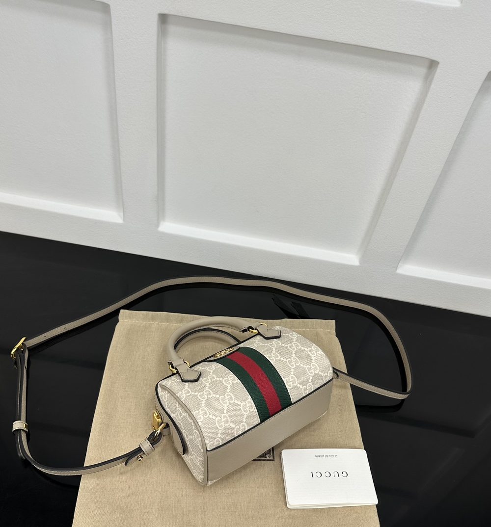 1:1 Replica GUCCI OPHIDIA SUPER MINI BAG P Beige and oatmeal GG Supreme canvas Exclusive For Women ‎781490 UULAG 9643