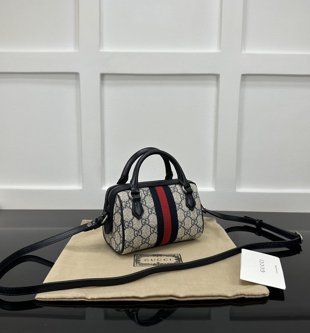 1:1 Replica GUCCI OPHIDIA SUPER MINI BAG P BLACK Exclusive For Women 781490