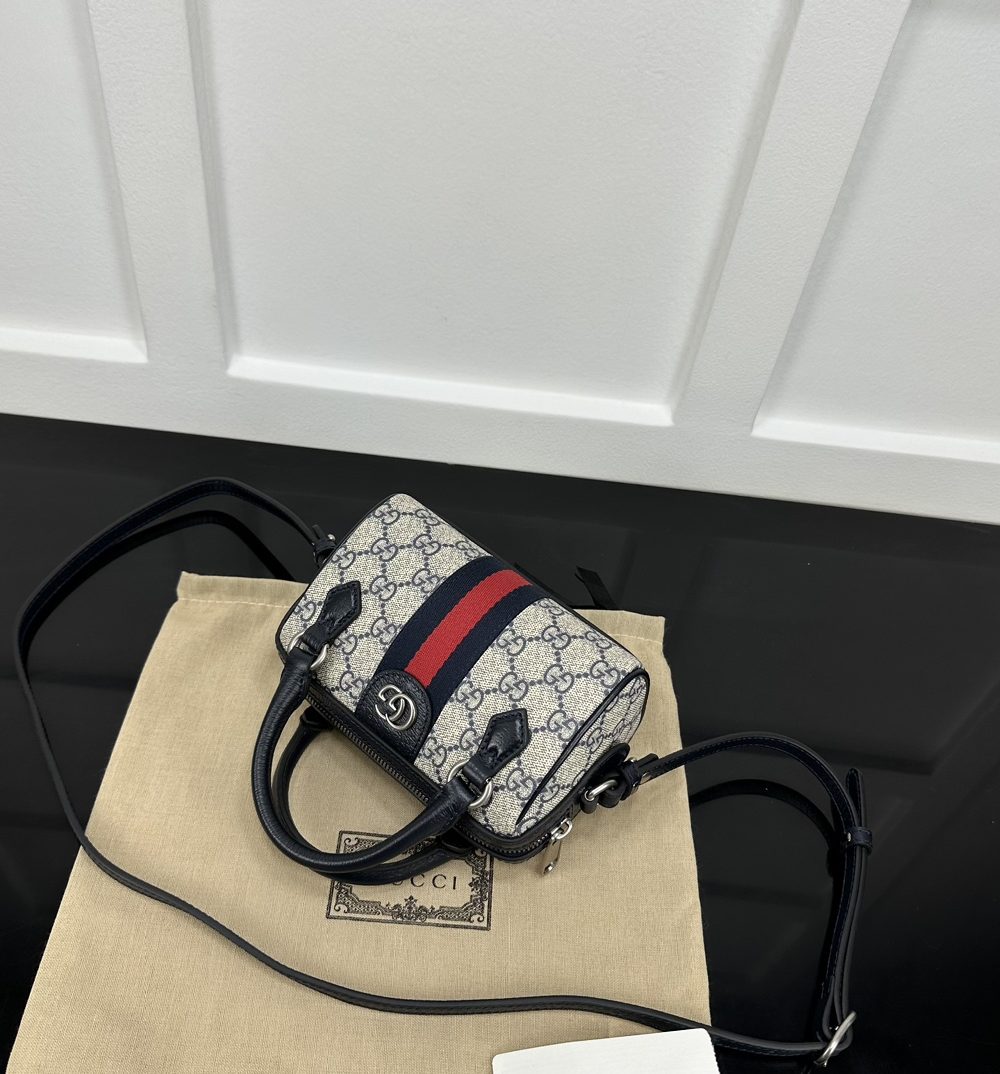 1:1 Replica GUCCI OPHIDIA SUPER MINI BAG P BLACK Exclusive For Women 781490