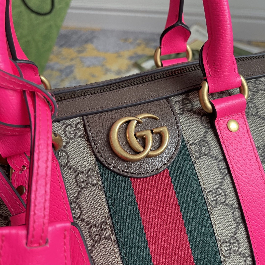 1:1 Replica GUCCI SAVOY MEDIUM DUFFLE BAG P Beige and ebony GG Supreme canvas Exclusive For Women 724642 FADHS 9755 - Image 5