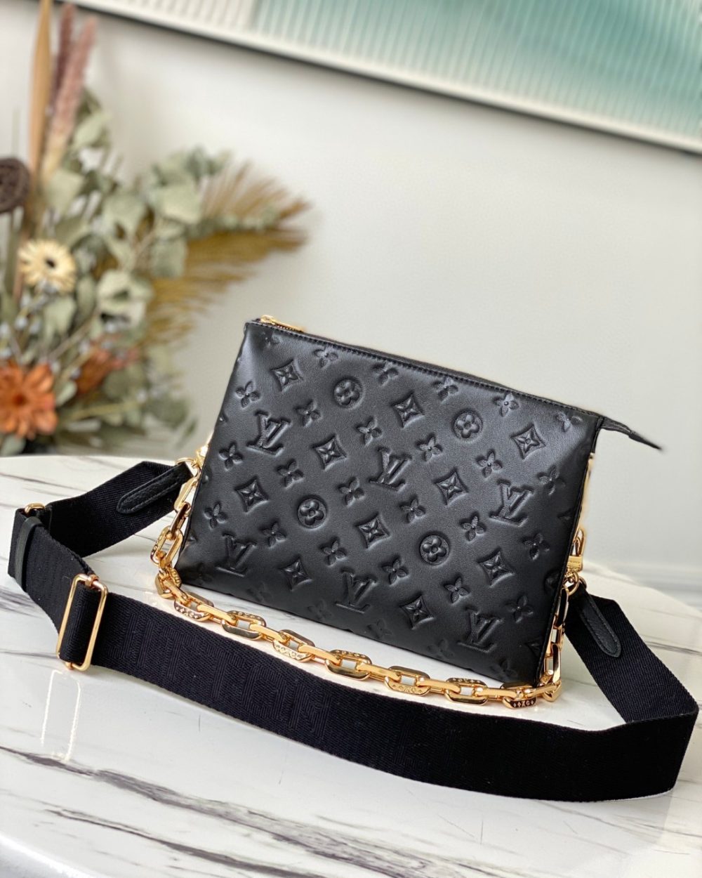 1:1 Replica Louis Vuitton Coussin PM Black M57790 Luxury Bag For Women - 26cm