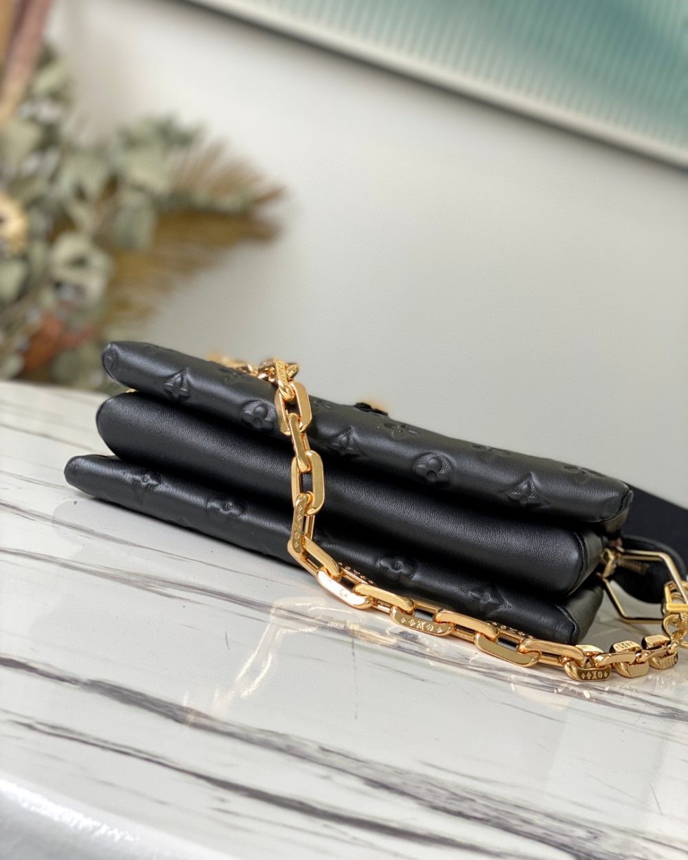 1:1 Replica Louis Vuitton Coussin PM Black M57790 Luxury Bag For Women -  26cm
