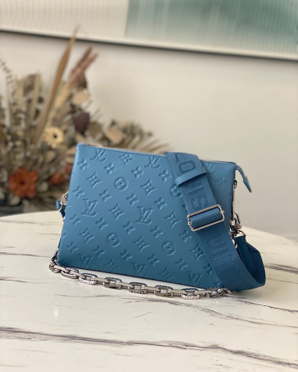 1:1 Replica Louis Vuitton Coussin PM Blue M57791 Luxury Bag For Women - 26cm