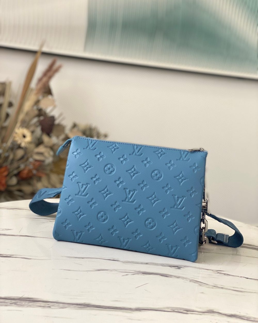 1:1 Replica Louis Vuitton Coussin PM Blue M57791 Luxury Bag For Women -  26cm
