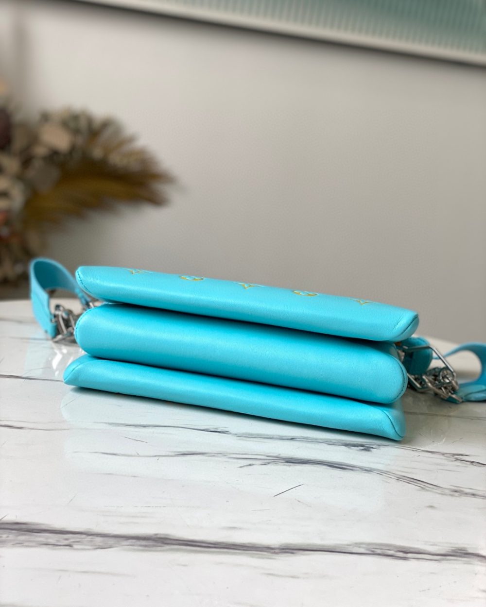 1:1 Replica Louis Vuitton Coussin PM Light Green Lake Blue M57791 Luxury Bag For Women -  26cm