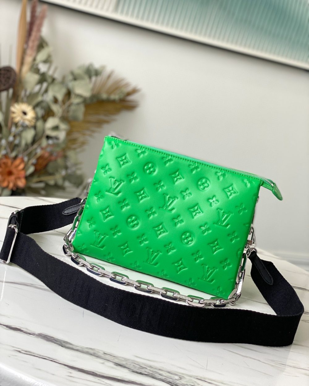 1:1 Replica Louis Vuitton Coussin PM Green M57936 Luxury Bag For Women - 26cm