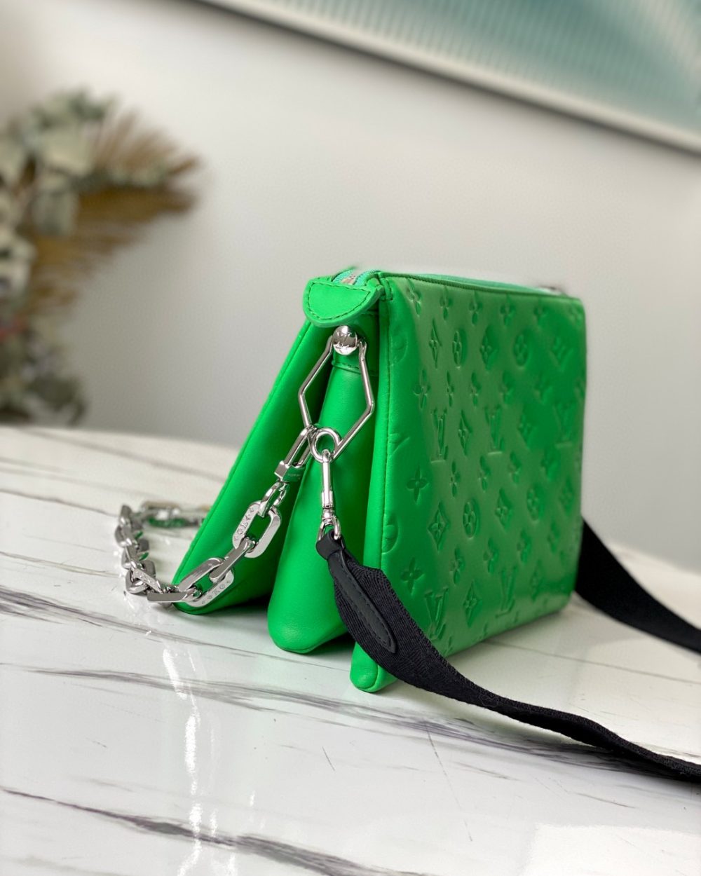 1:1 Replica Louis Vuitton Coussin PM Green M57936 Luxury Bag For Women -  26cm