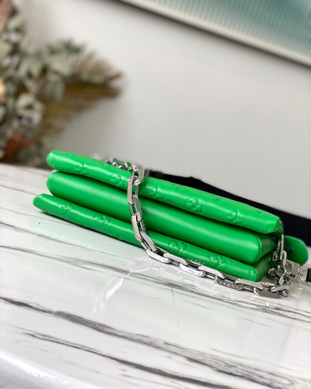 1:1 Replica Louis Vuitton Coussin PM Green M57936 Luxury Bag For Women -  26cm