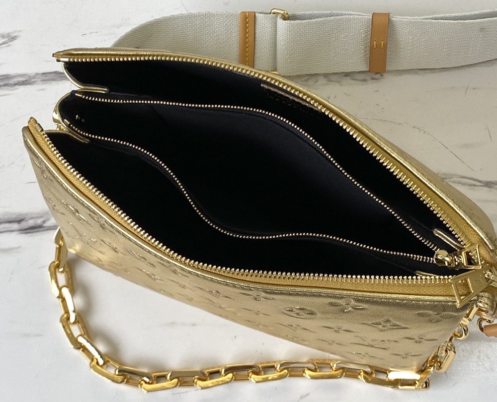 1:1 Replica Louis Vuitton Coussin PM gold M57790 Luxury Bag For Women -  26cm