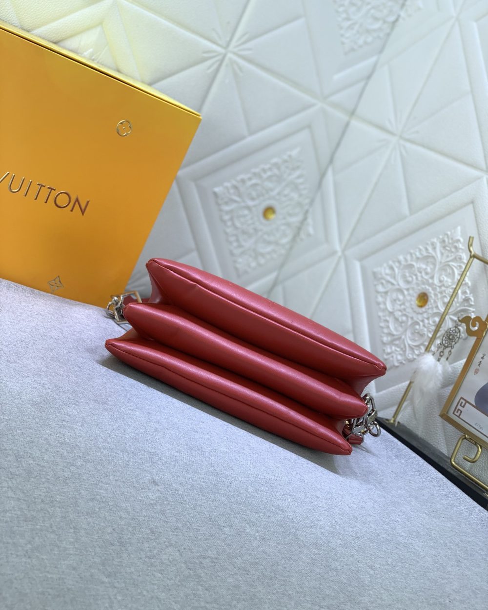 1:1 Replica Louis Vuitton Coussin PM Date Red M59275 Luxury Bag For Women -  26cm