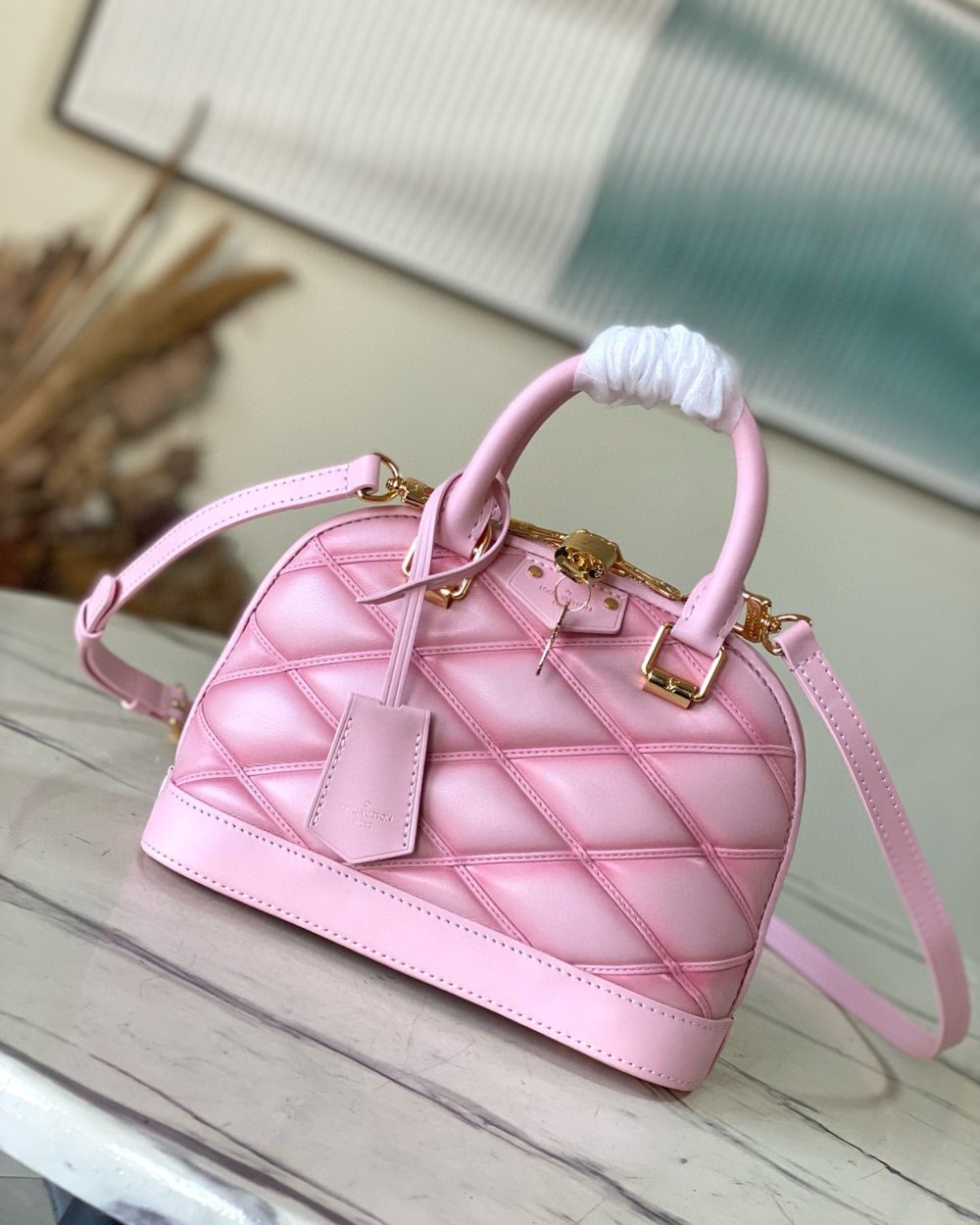 1:1 Replica Louis Vuitton LV Alma BB Malletage Luxury Bag For Women M24453 - 23.5cm