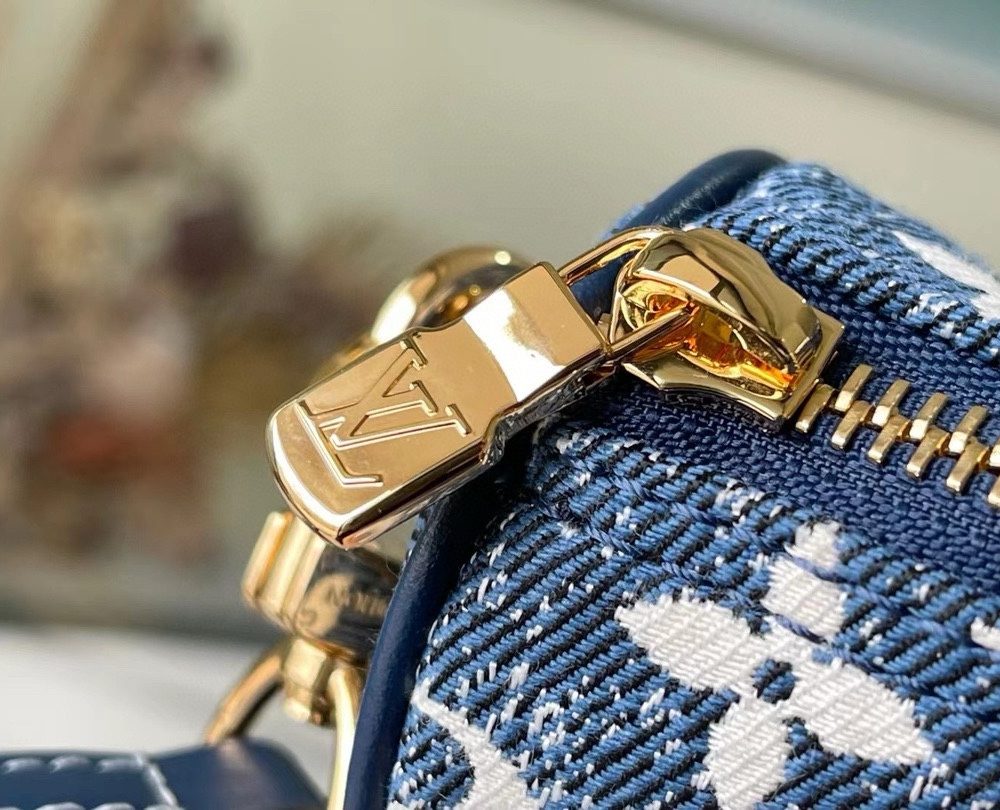 [REP 1:1] Louis Vuitton Nano Speedy Monogram Jacquard Denim Blue Unique Bag For Women M81168 - 16cm