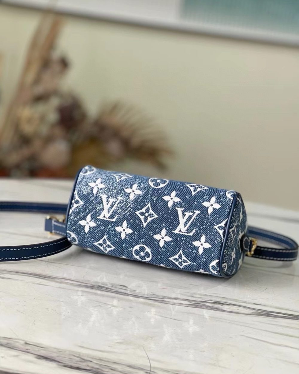 [REP 1:1] Louis Vuitton Nano Speedy Monogram Jacquard Denim Blue Unique Bag For Women M81168 - 16cm