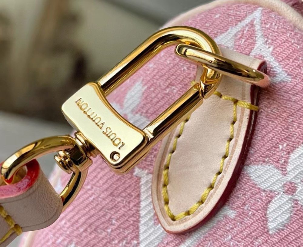 [REP 1:1] Louis Vuitton Nano Speedy Monogram Jacquard Denim Pink Unique Bag For Women M81213 - 16cm