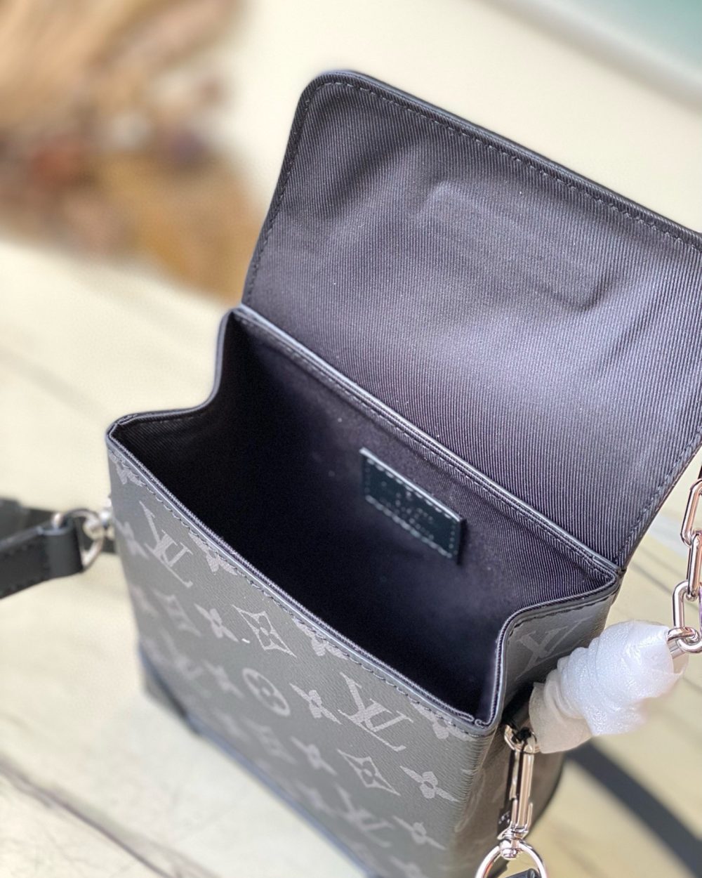 [REP 1:1] Louis Vuitton Nano Steamer Monogram Eclipse Unique Bag For Unisex M82774 - 18cm