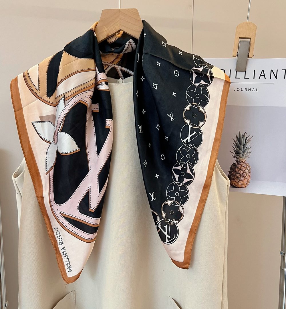 Louis Vuitton Monogram Square 70cm Silk Scarf (Random Style)