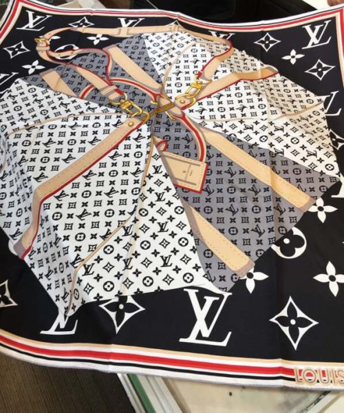 570756 Louis Vuitton Square 90 Silk Scarves