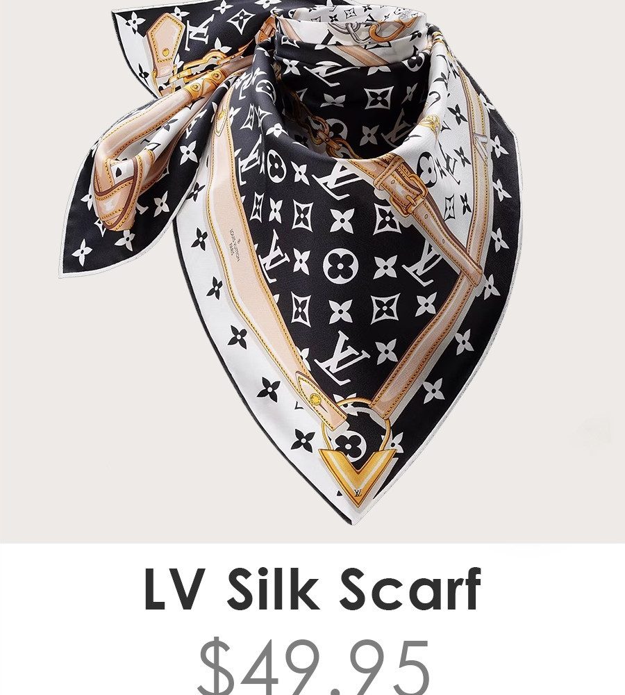 Louis Vuitton Monogram Square 70cm Silk Scarf (Random Style)