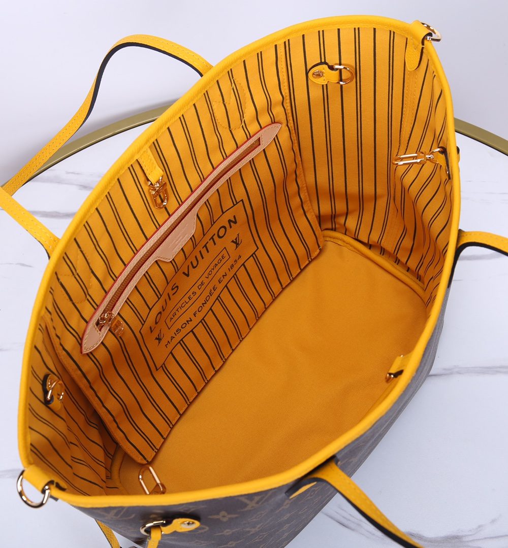 1:1 Replica Louis Vuitton LV Neverfull Bandoulière Inside Out MM Monogram Luxury Women Bag M12779 31cm/ 12.2in