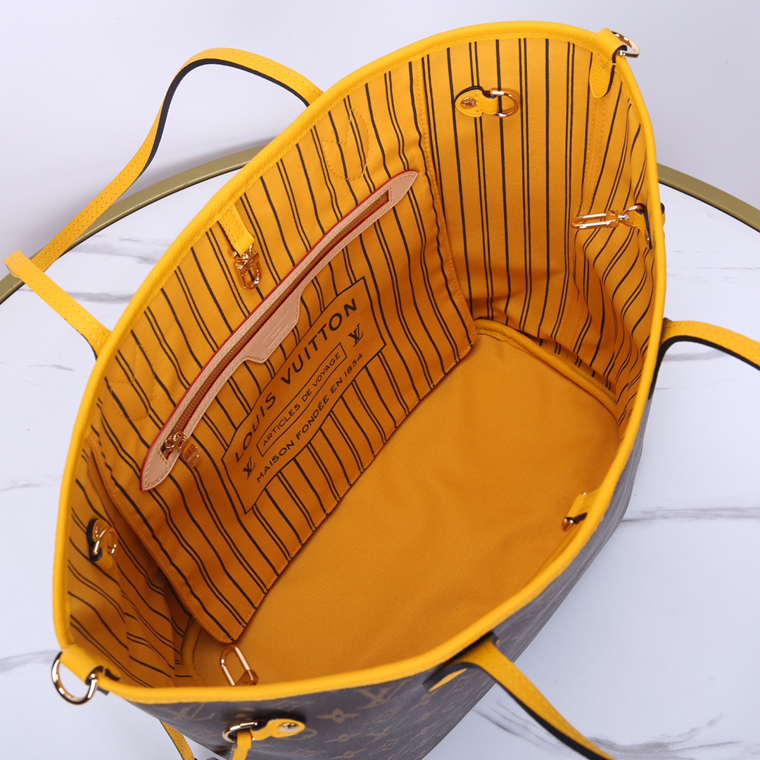 1:1 Replica Louis Vuitton LV Neverfull Bandoulière Inside Out MM Monogram Luxury Women Bag M12779 31cm/ 12.2in - Image 4