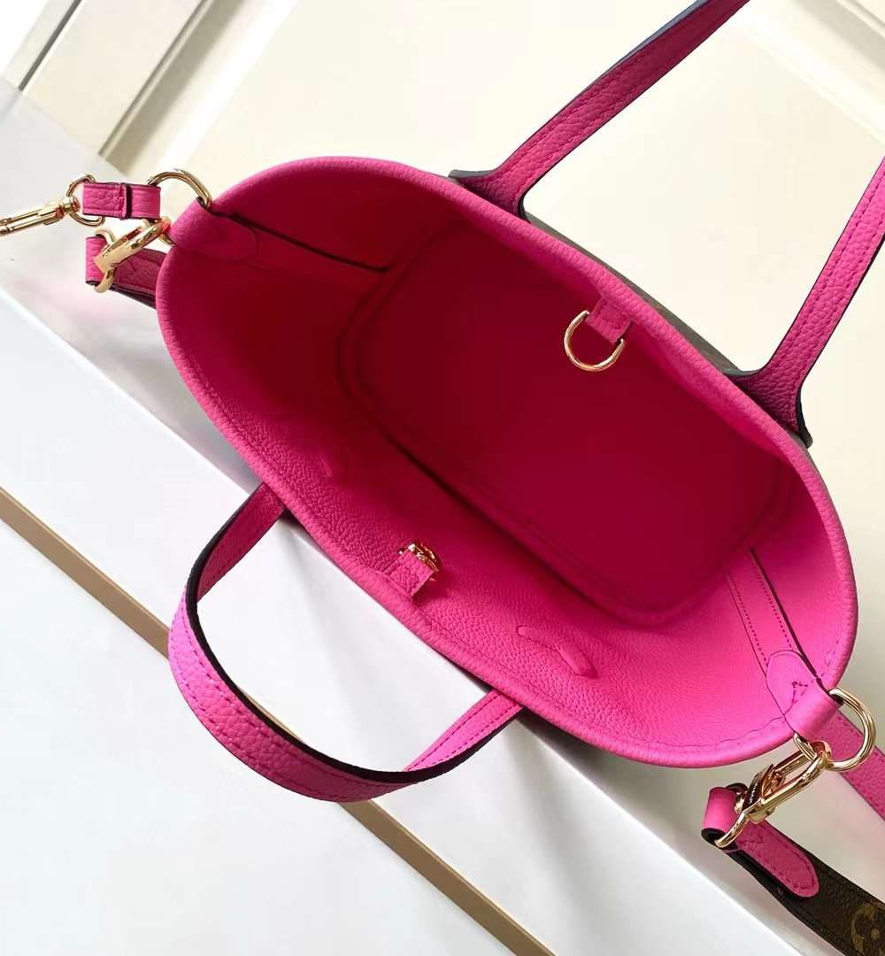 1:1 Replica Louis Vuitton LV Neverfull Bandoulière Inside Out BB Monogram Luxury Women Bag M12106 24cm