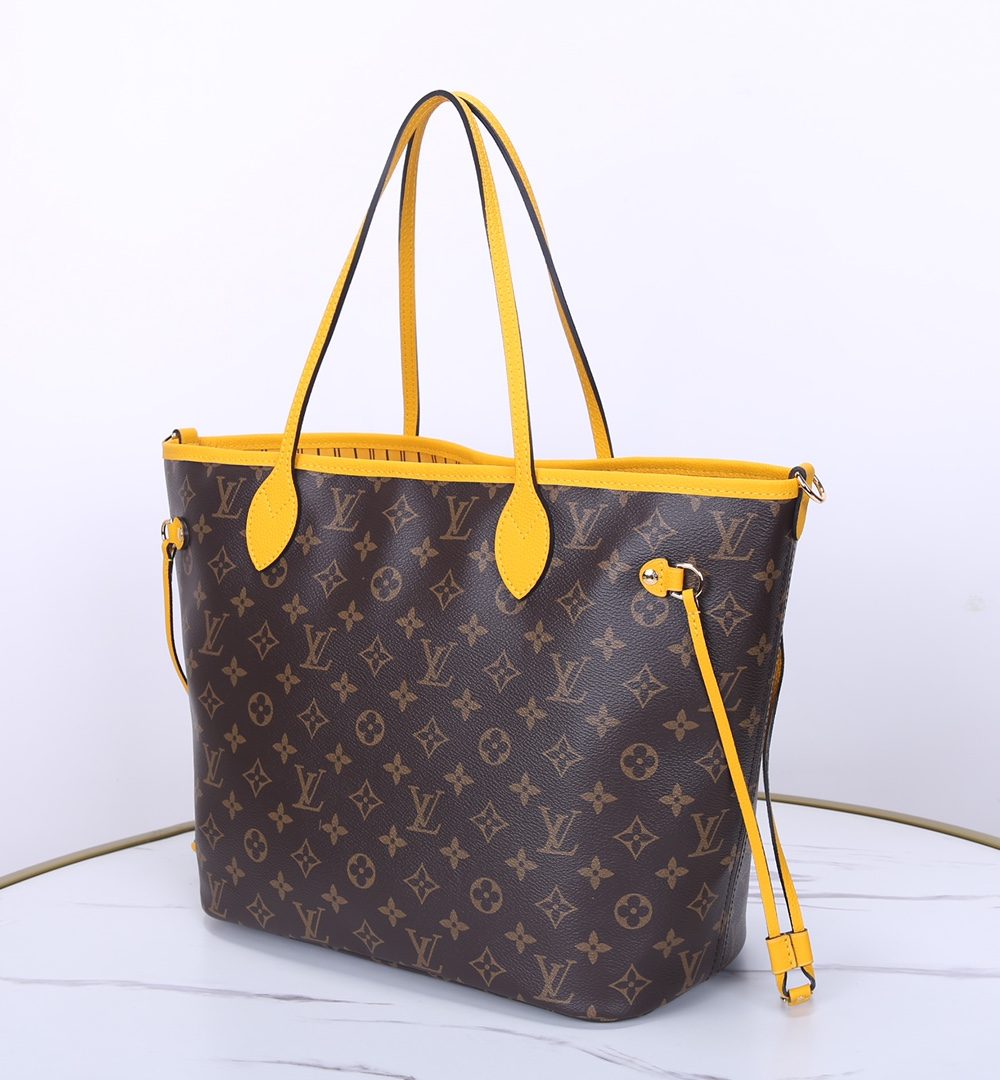 1:1 Replica Louis Vuitton LV Neverfull Bandoulière Inside Out MM Monogram Luxury Women Bag M12779 31cm/ 12.2in